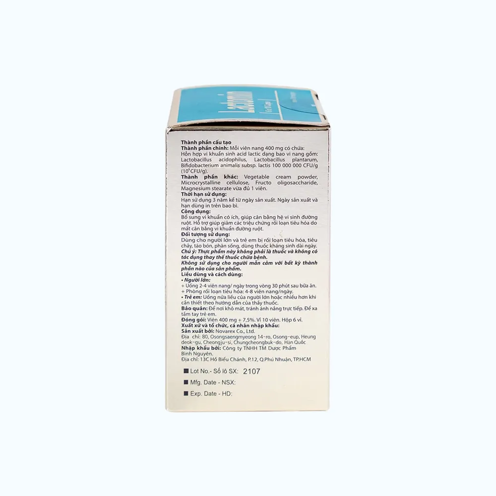 Men vi sinh Lactomin (Hộp 60 viên) giúp hỗ trợ cân bằng hệ vi sinh đường ruột 3