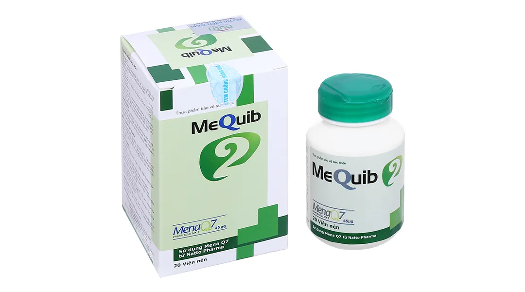Mequib 2 hỗ trợ xương, răng chắc khỏe, giảm nguy cơ thiếu canxi lọ 20 viên 2