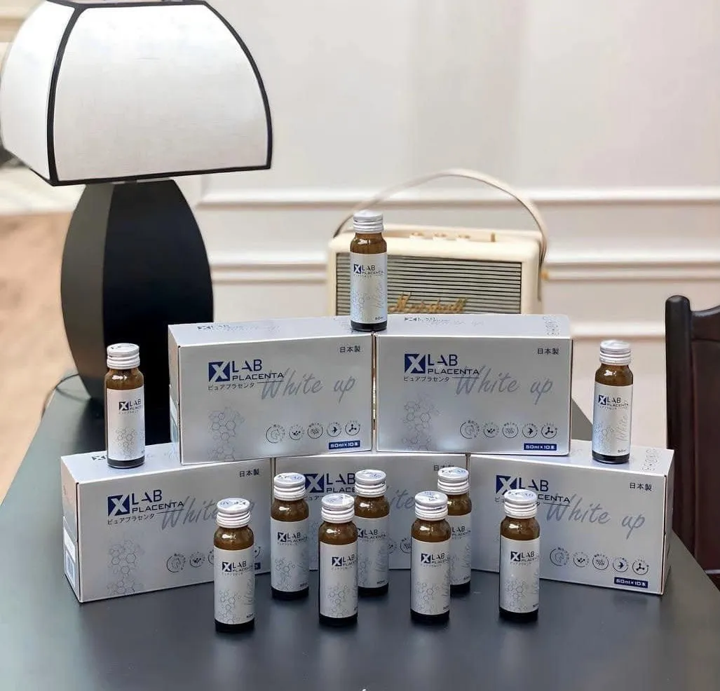 N­ước uống Trắng da Tế-bào-gốc Xlab Placenta - 3Box (30lọ x 50ml)