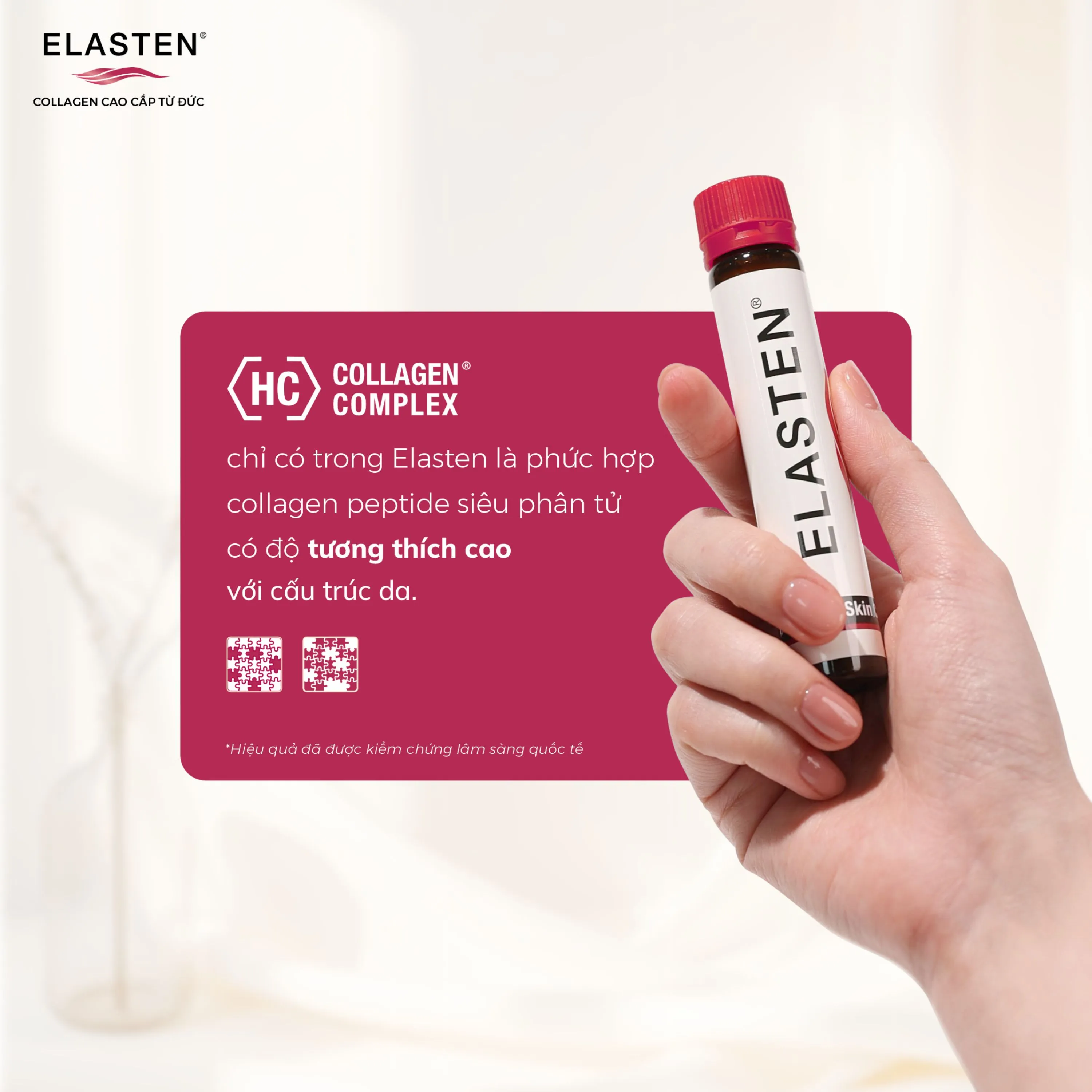 NƯỚC UỐNG BỔ SUNG COLLAGEN, GIÚP GIẢM LÃO HÓA DA ELASTEN 28+2 ỐNG X 25ML 3