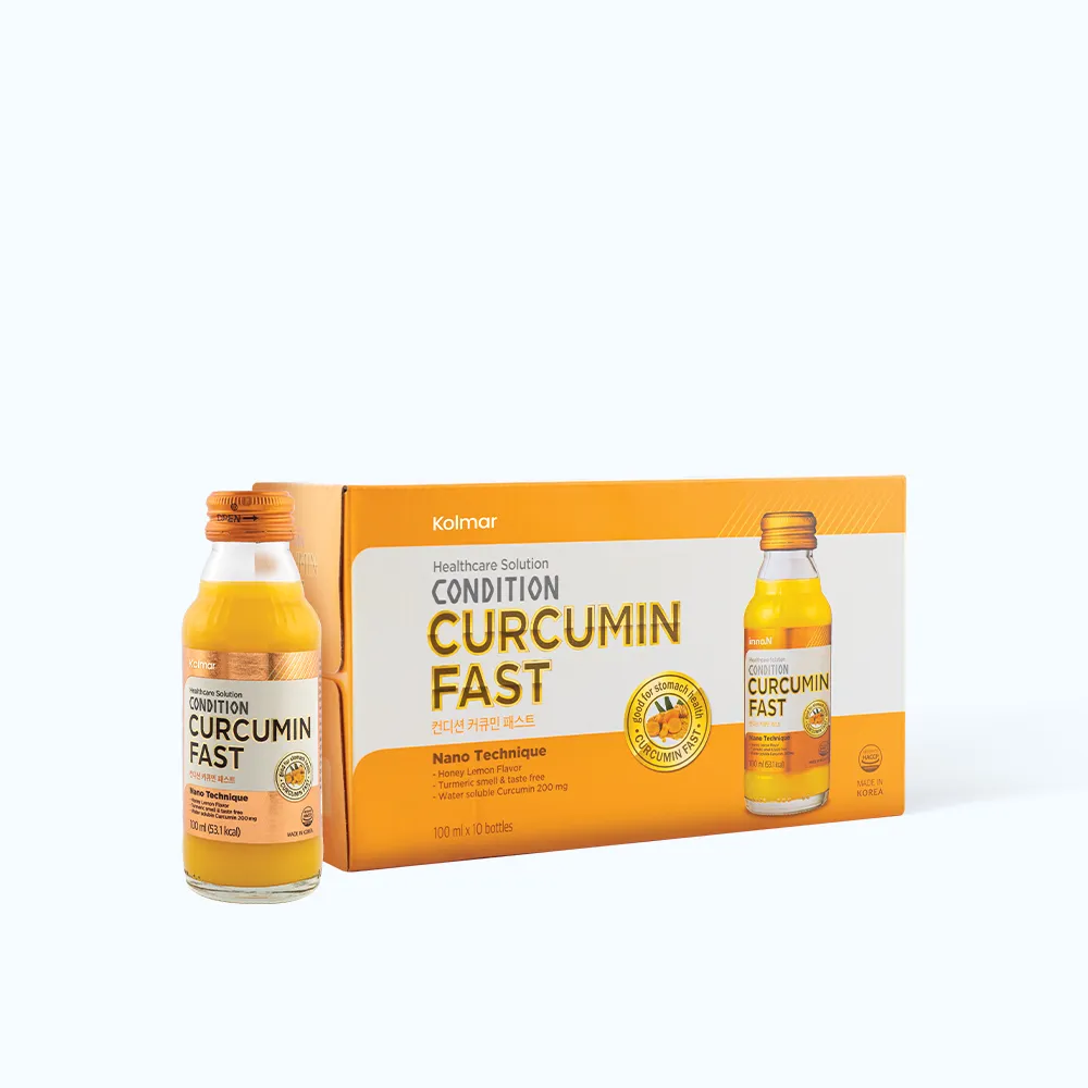Nước uống Condition Curcumin Fast (Chai 100ml) giúp bảo vệ dạ dày