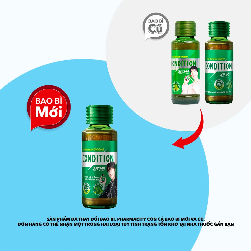 Nước uống Condition hỗ trợ giải độc gan, giảm tác hại rượu bia (10 chai x 100ml) 3