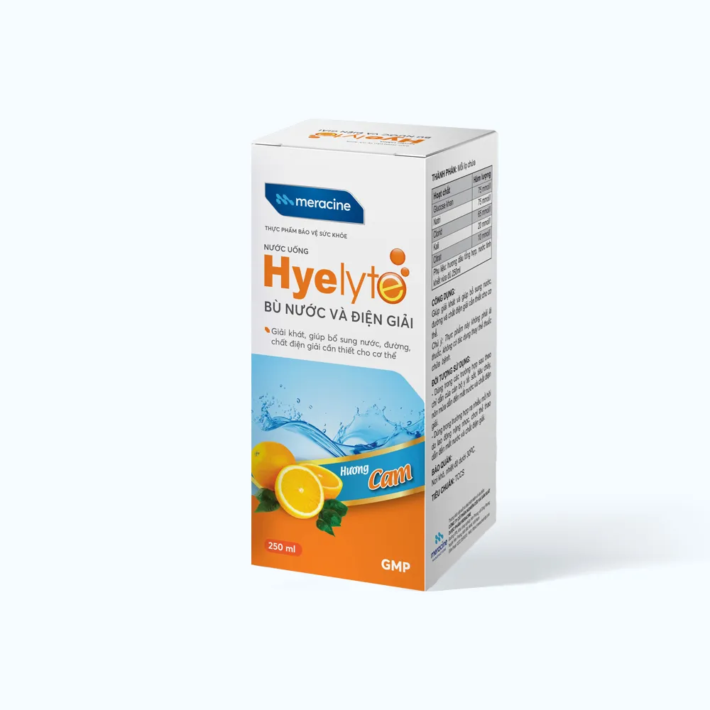 Nước uống Gia Nguyễn Hyelyte vị cam 250ml bổ sung điện giải, giải khát cơ thể 2
