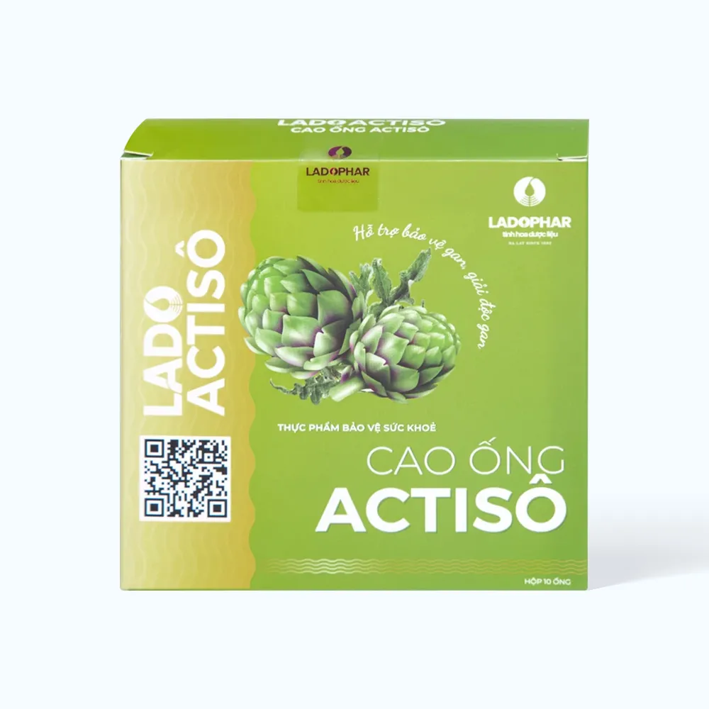 Nước uống Ladophar Lado Actiso (Hộp 10 ống) giúp bảo vệ và giải độc gan
