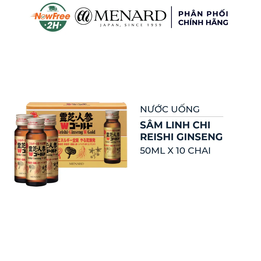 Nước Uống Menard Sâm Linh Chi Hỗ Trợ Tăng Lực 50mlx10chai