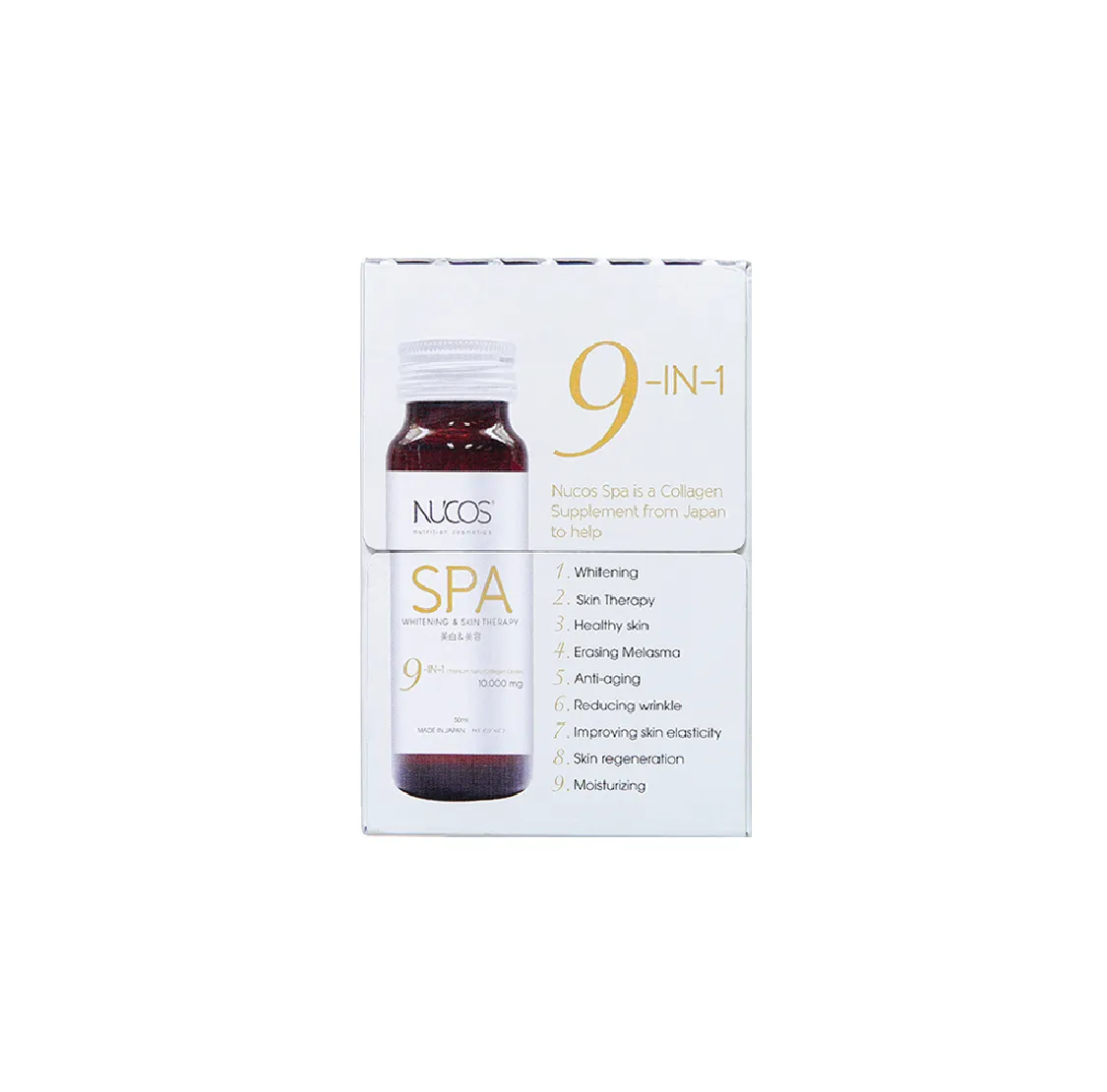 Nước Uống Nucos Spa 10.000 Hạn Chế Lão Hóa, Làm Đẹp Da (Hộp 10 Chai X 50ml) 5