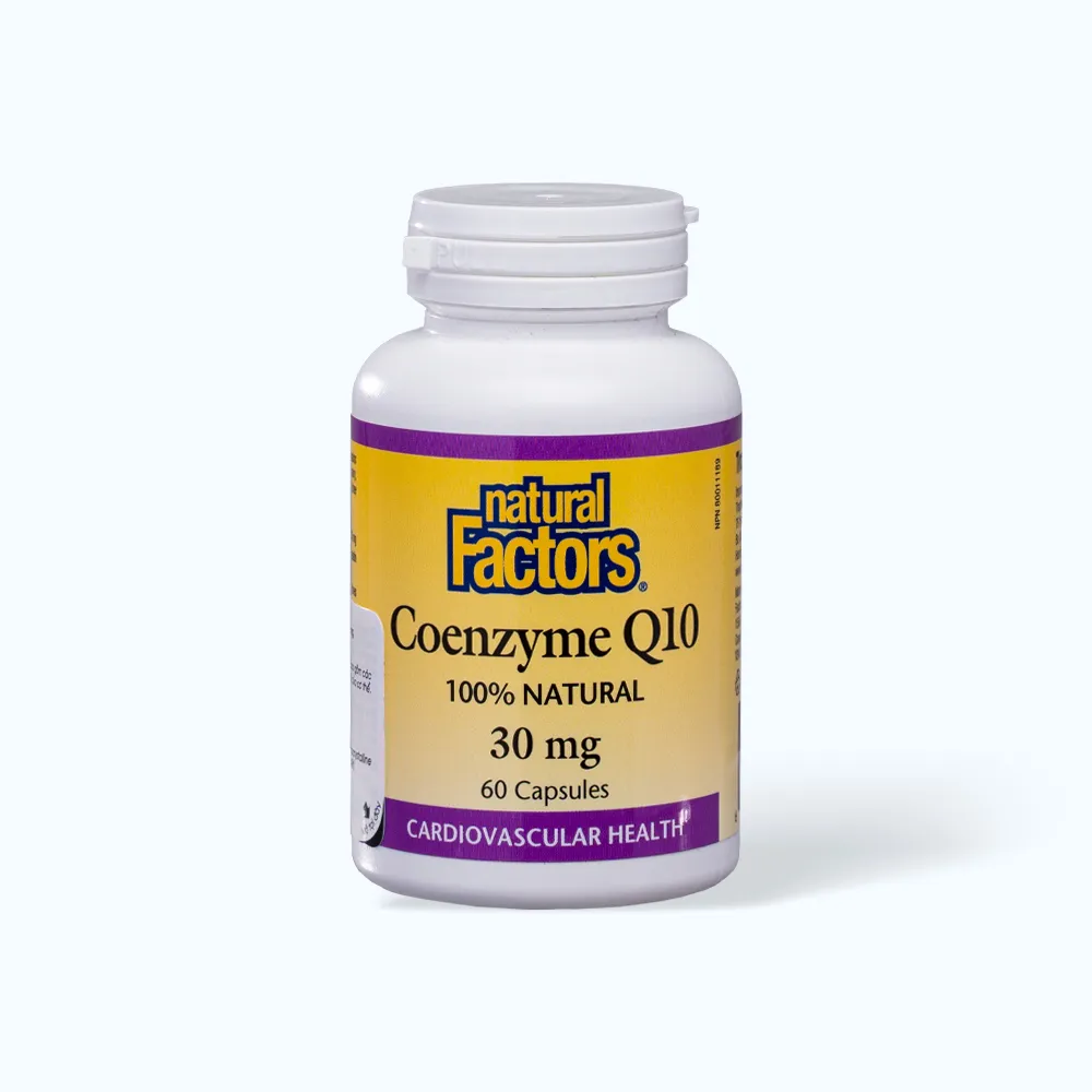 Natural Factors Coenzyme Q10 (Hộp 60 viên) giúp hỗ trợ sức khỏe tim mạch