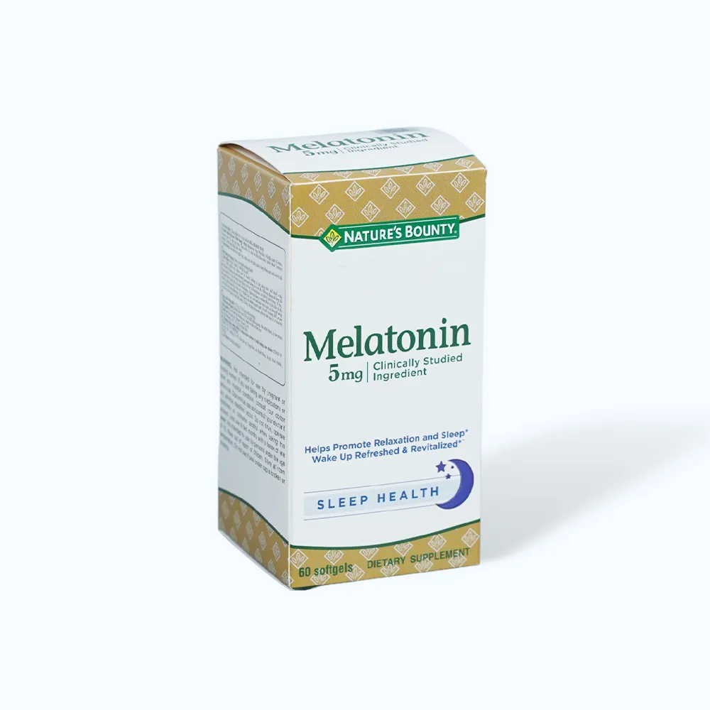 Nature's Bounty Melatonin 5mg giúp hỗ trợ giấc ngủ ngon (Hộp 60 viên) 2