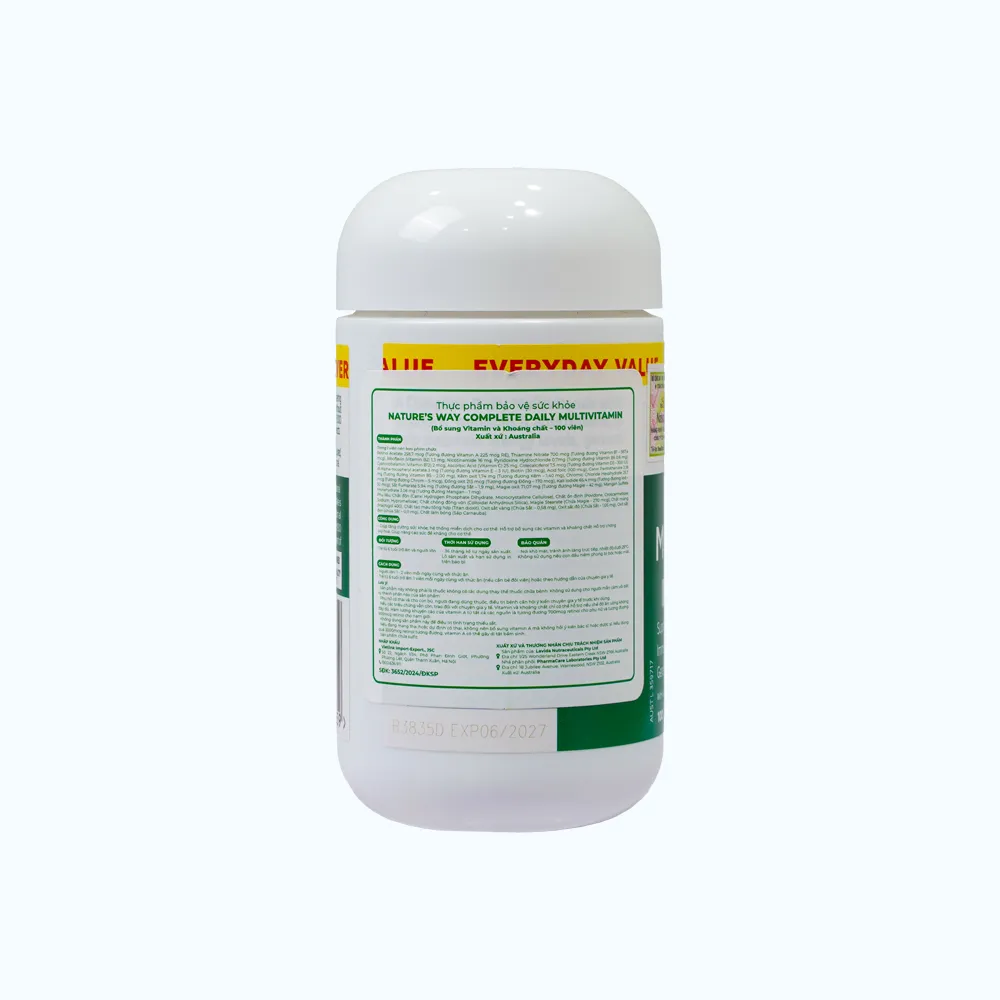 Nature’s Way Complete Daily Multivitamin bổ sung vitamin (100 viên) 2