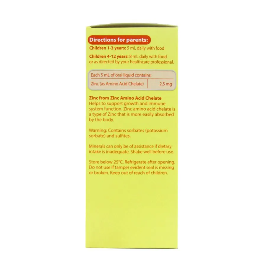 Nature’s Way Kids Smart Liquid ZinC – Bổ sung kẽm cho cơ thể (Chai 200 ml) 3