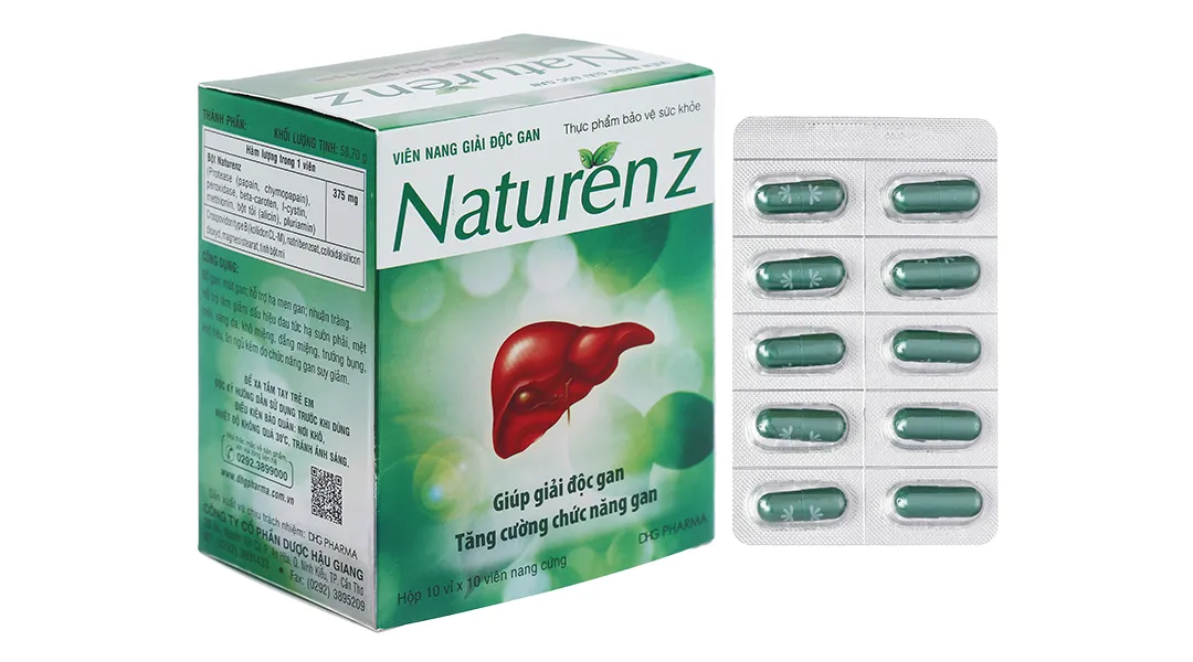 Naturenz hỗ trợ bổ gan, mát gan, nhuận tràng lọ 100 Viên 2