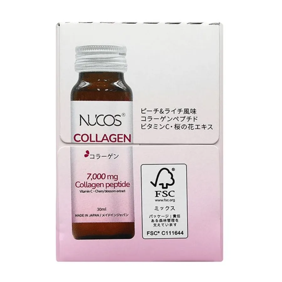 Nucos Collagen 7000 - Nước Uống Collagen Thủy Phân Chống Lão Hóa, Trắng Da (10 chai x Hộp) 3