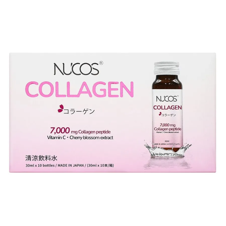 Nucos Collagen 7000 - Nước Uống Collagen Thủy Phân Chống Lão Hóa, Trắng Da (10 chai x Hộp) 5