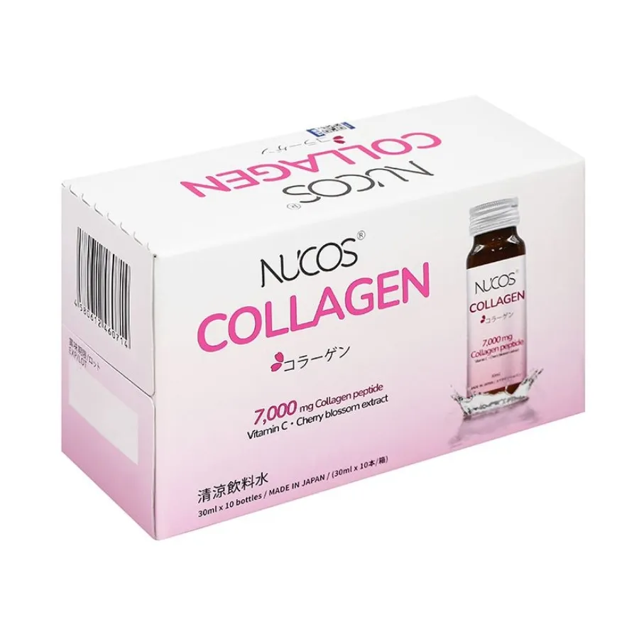 Nucos Collagen 7000 - Nước Uống Collagen Thủy Phân Chống Lão Hóa, Trắng Da (10 chai x Hộp) 6