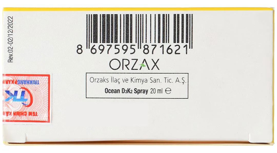 Ocean D3K2 hỗ trợ tăng cường hấp thu canxi chai 20ml 7