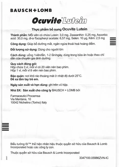 Ocuvite Lutein hộp 60 viên 8