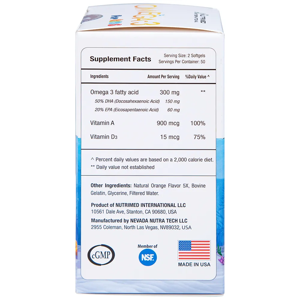 OMEGA-3 FOR KIDS 300MG NUTRIMED INTERNATIONAL 100V 7