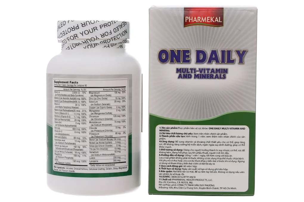 One Daily Multivitamin Pharmekal lọ 60 viên 3