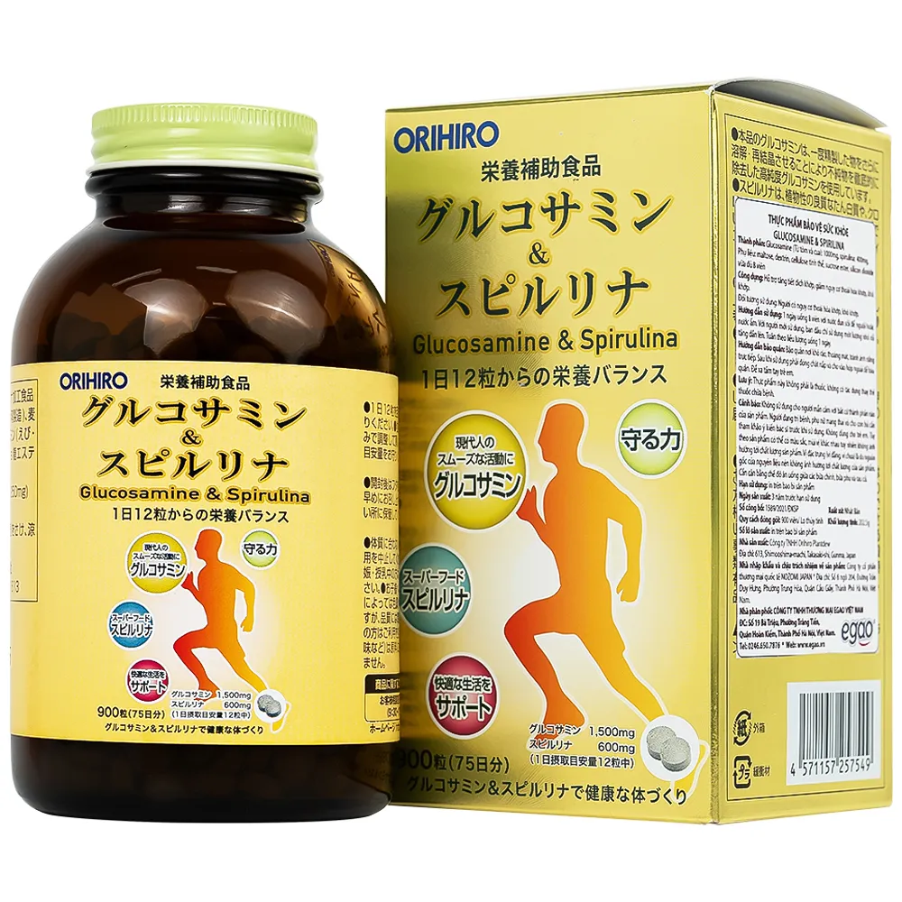 ORIHIRO GLUCOSAMINE & SPIRULINA 900V