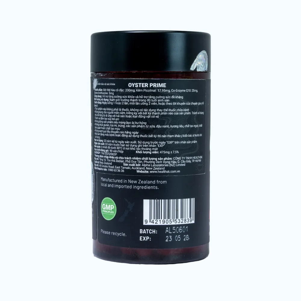 Oyster Prime tăng cường sinh lực và sức khỏe nam giới (Lọ 90 viên) 3