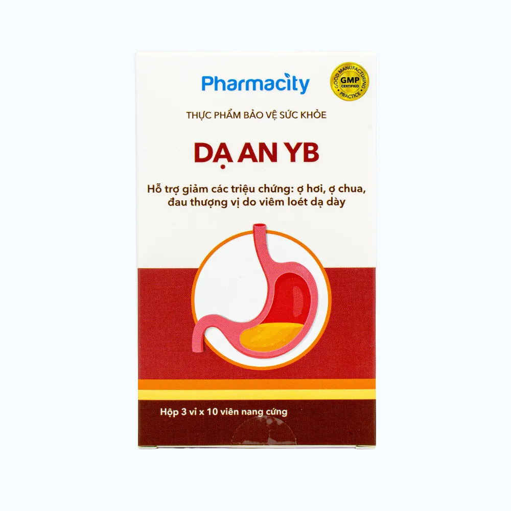 Pharmacity Dạ An YB hỗ trợ giảm viêm loét dạ dày (30 viên nang) 2