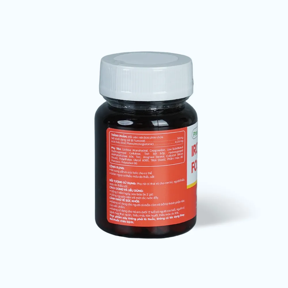 Pharmacity IRON + Folic Acid Pharmacity 60 viên hỗ trợ thiếu máu, bổ sung sắt 4