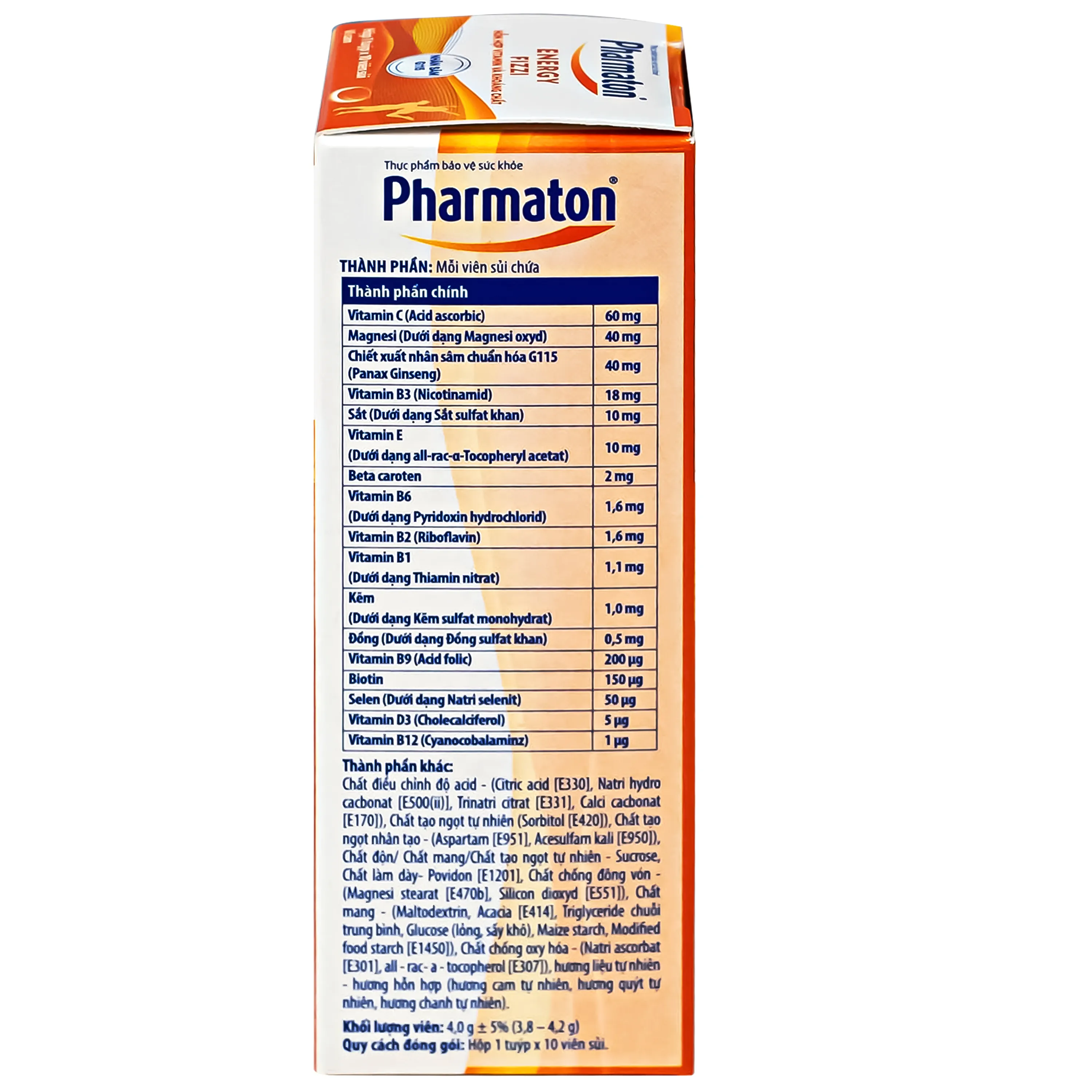 PHARMATON ENERGY FIZZI SANOFI 10V 6