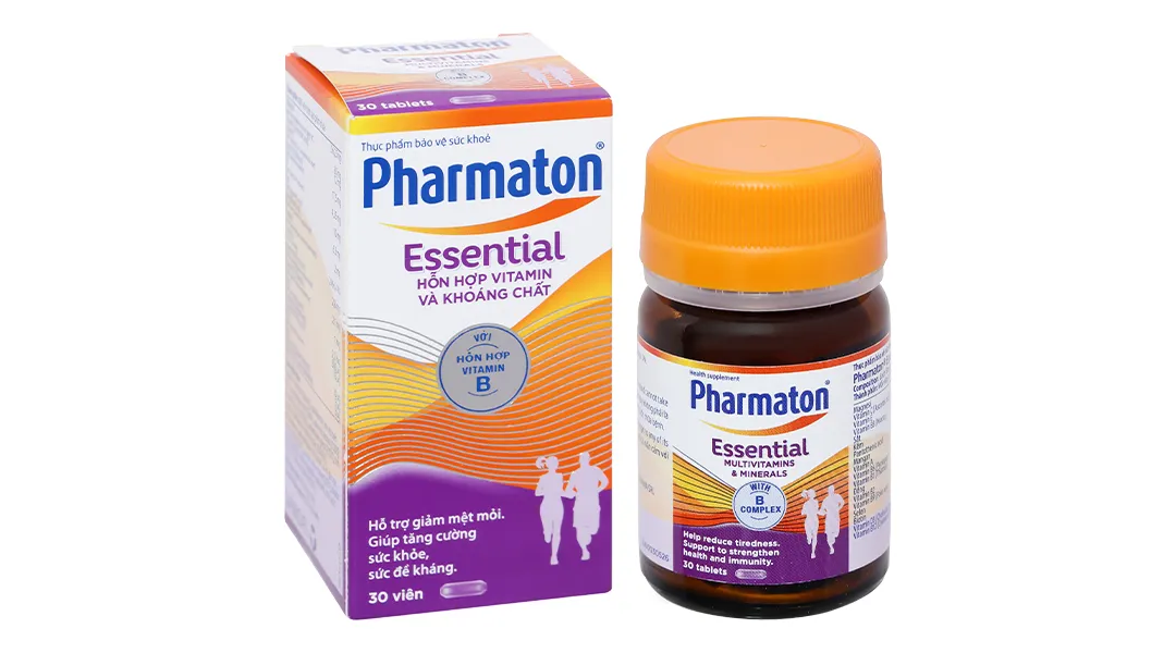 Pharmaton Essential hỗ trợ giảm mệt mỏi, tăng cường sức đề kháng hộp 30 viên 2