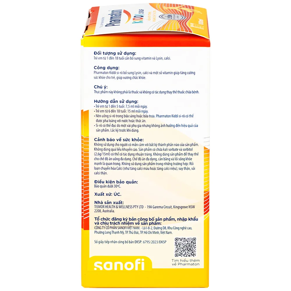 PHARMATON KIDDI SYRUP SANOFI 100ML 5