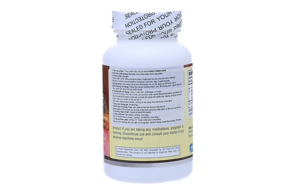 Pure Cordyceps lọ 60 viên 3