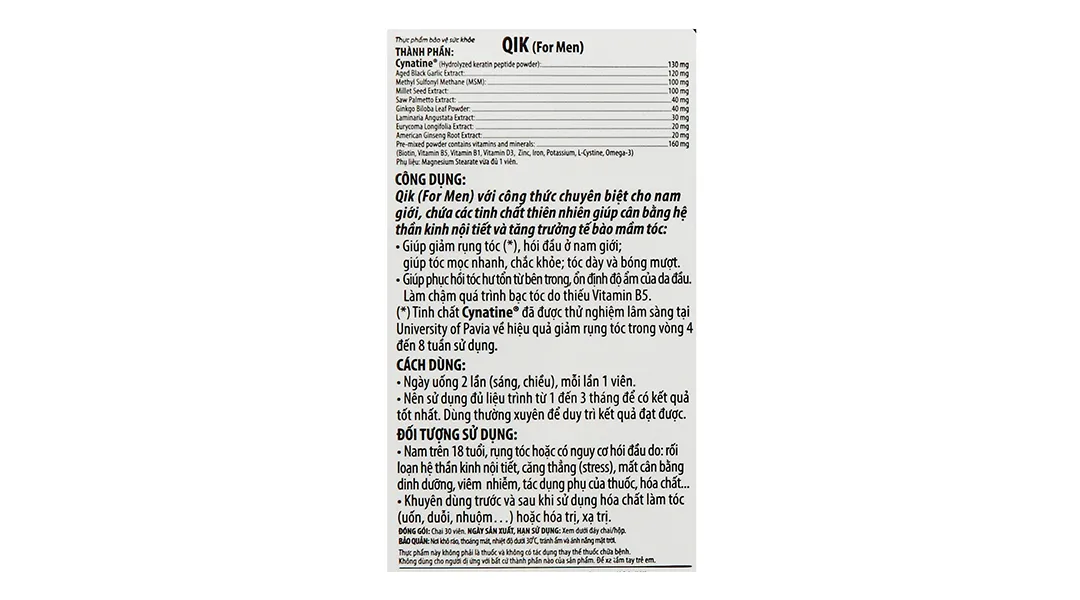 Qik For Men lọ 30 viên 6