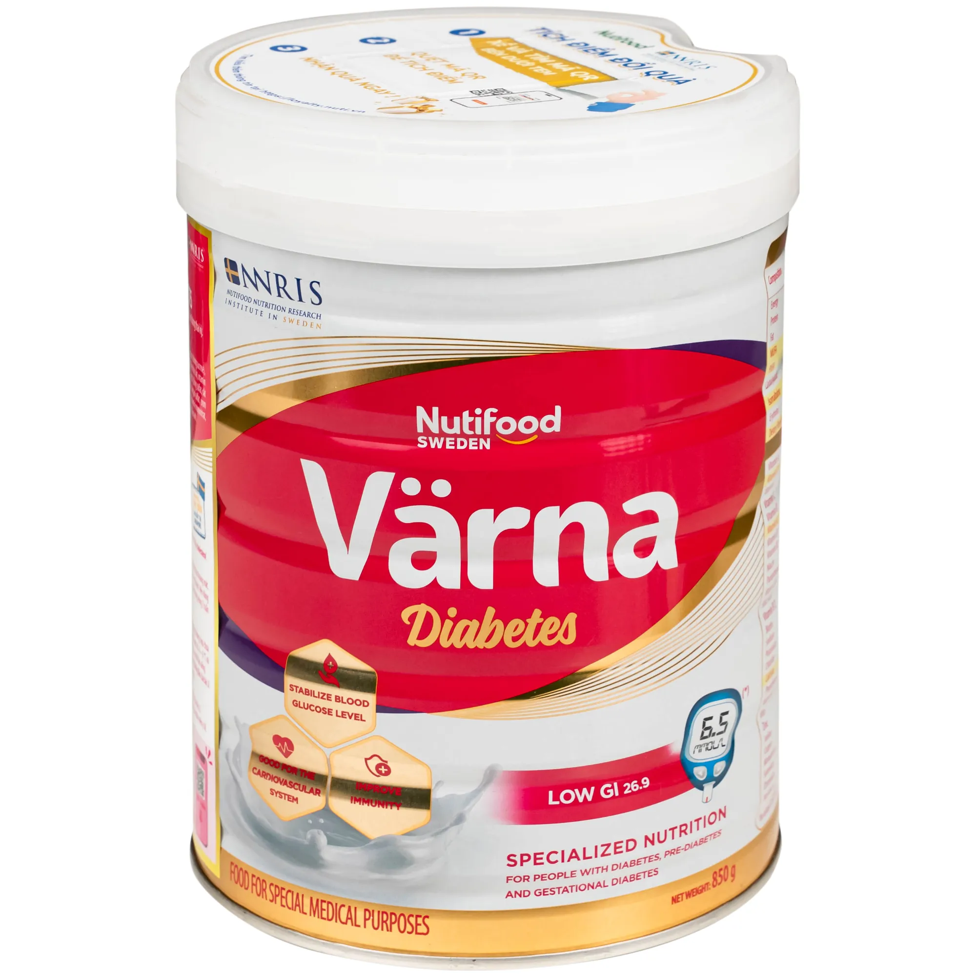 SỮA ỔN ĐỊNH ĐƯỜNG HUYẾT NUTIFOOD VARNA DIABETES 850G