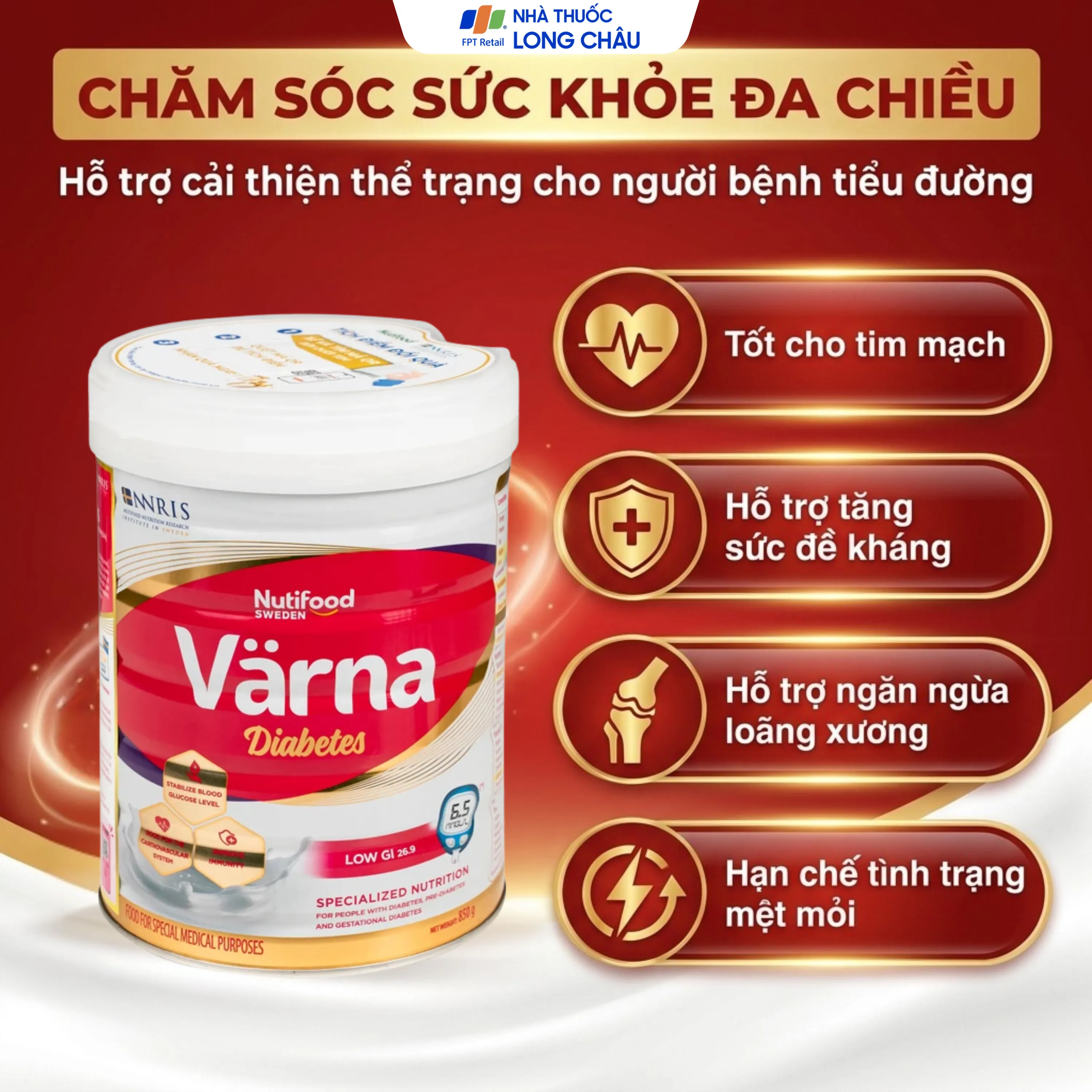 SỮA ỔN ĐỊNH ĐƯỜNG HUYẾT NUTIFOOD VARNA DIABETES 850G 2