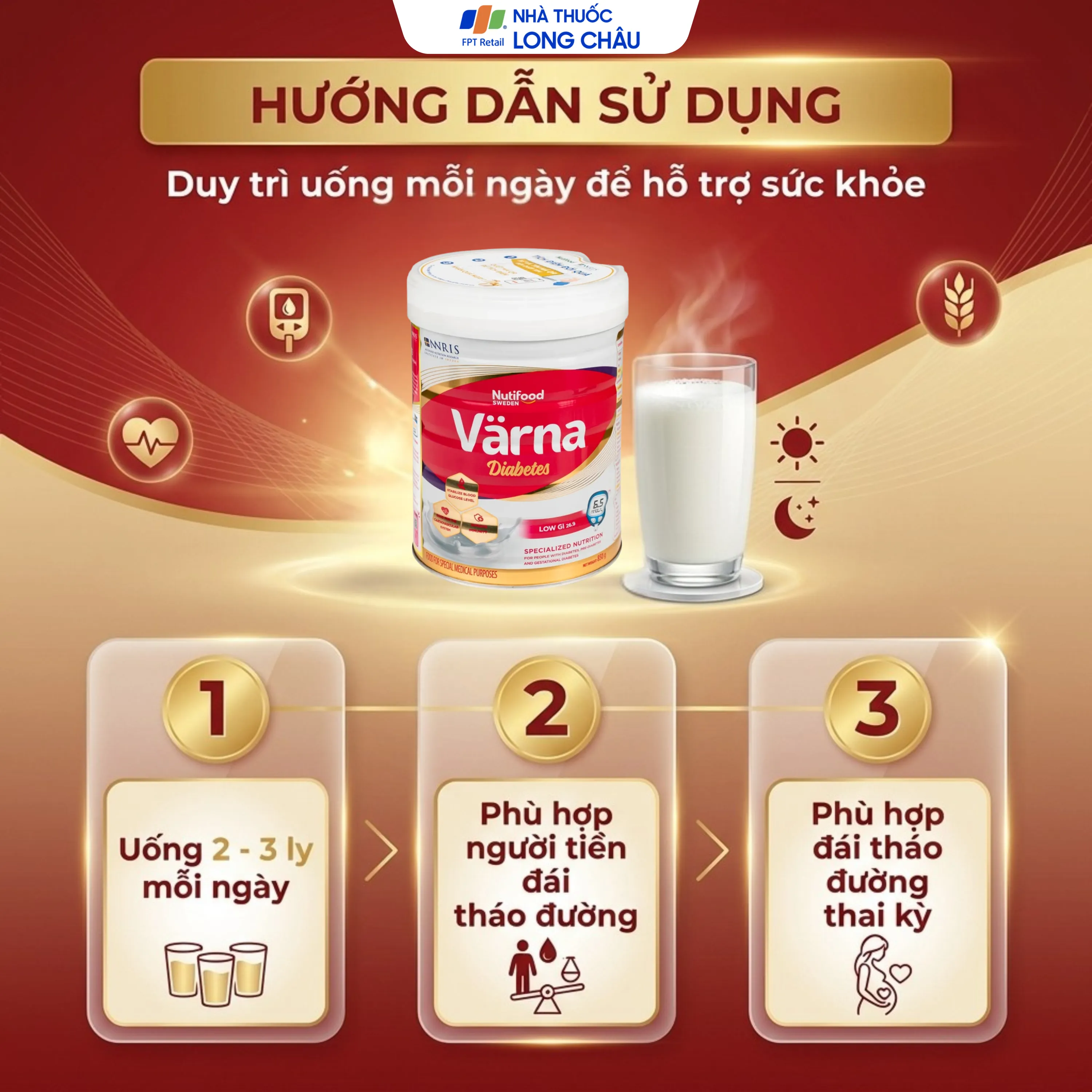 SỮA ỔN ĐỊNH ĐƯỜNG HUYẾT NUTIFOOD VARNA DIABETES 850G 3