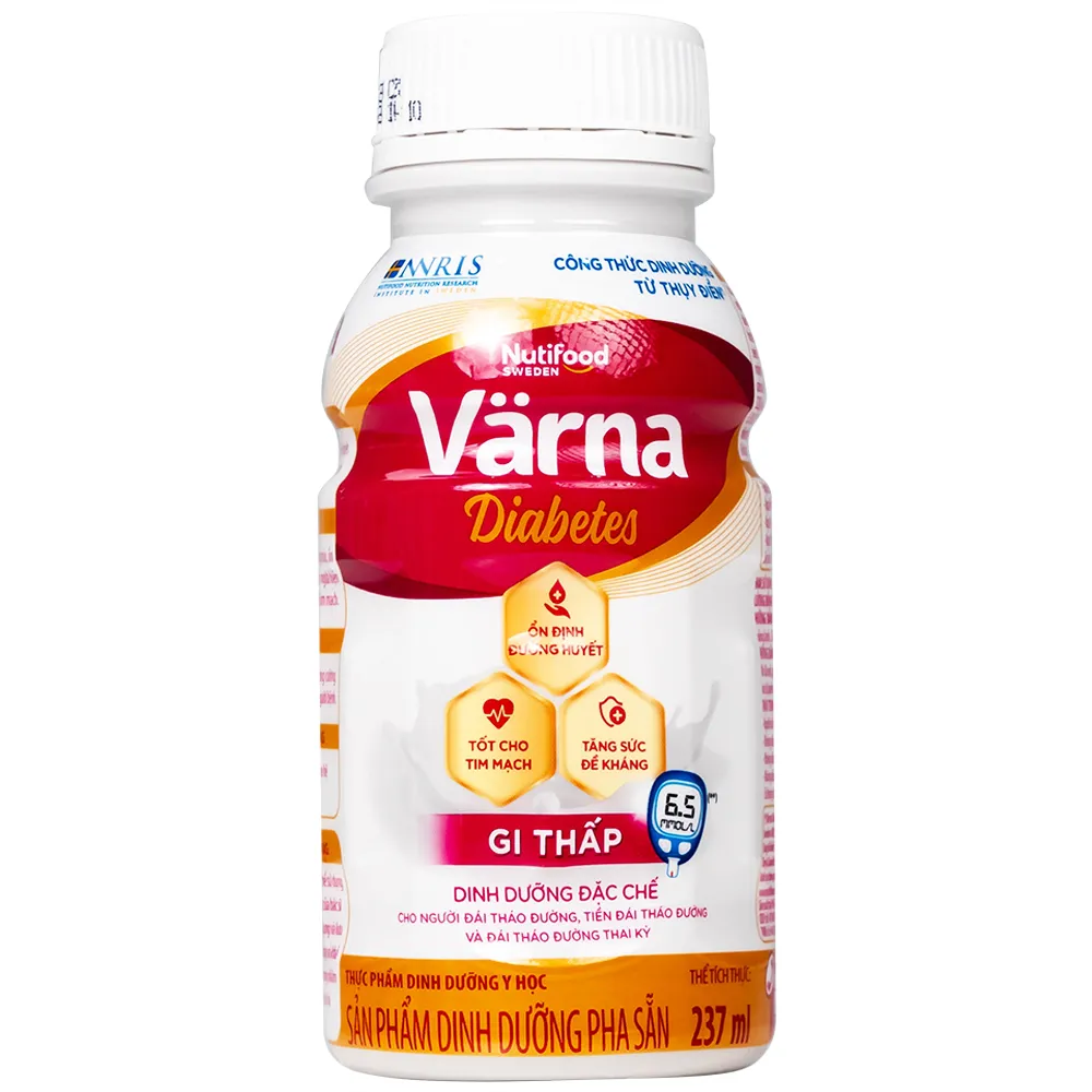 SỮA ỔN ĐỊNH ĐƯỜNG HUYẾT NUTIFOOD VARNA DIABETES 24 CHAI X 237ML