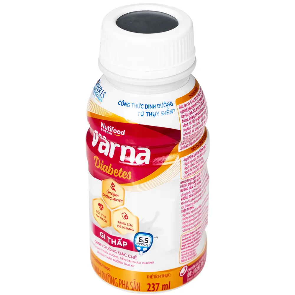 SỮA ỔN ĐỊNH ĐƯỜNG HUYẾT NUTIFOOD VARNA DIABETES 24 CHAI X 237ML 4