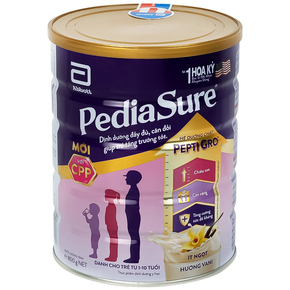 SỮA BỔ SUNG DINH DƯỠNG CHO BÉ TỪ 1-10 TUỔI PEDIASURE ABBOTT 800G