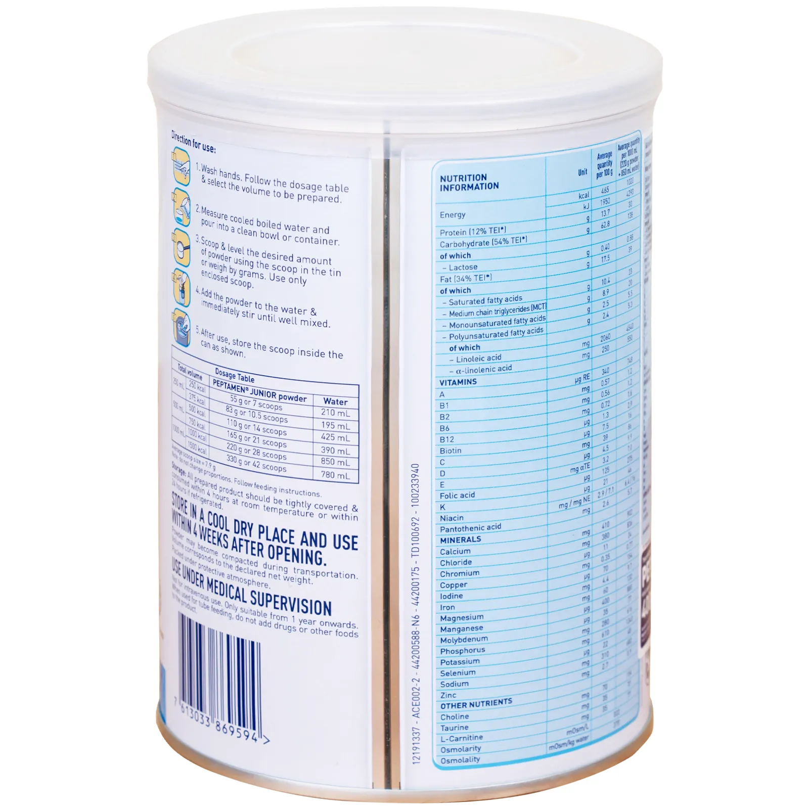 SỮA BỔ SUNG DINH DƯỠNG CHO BỆNH NHI PEPTAMEN JUNIOR NESTLE 400G 3