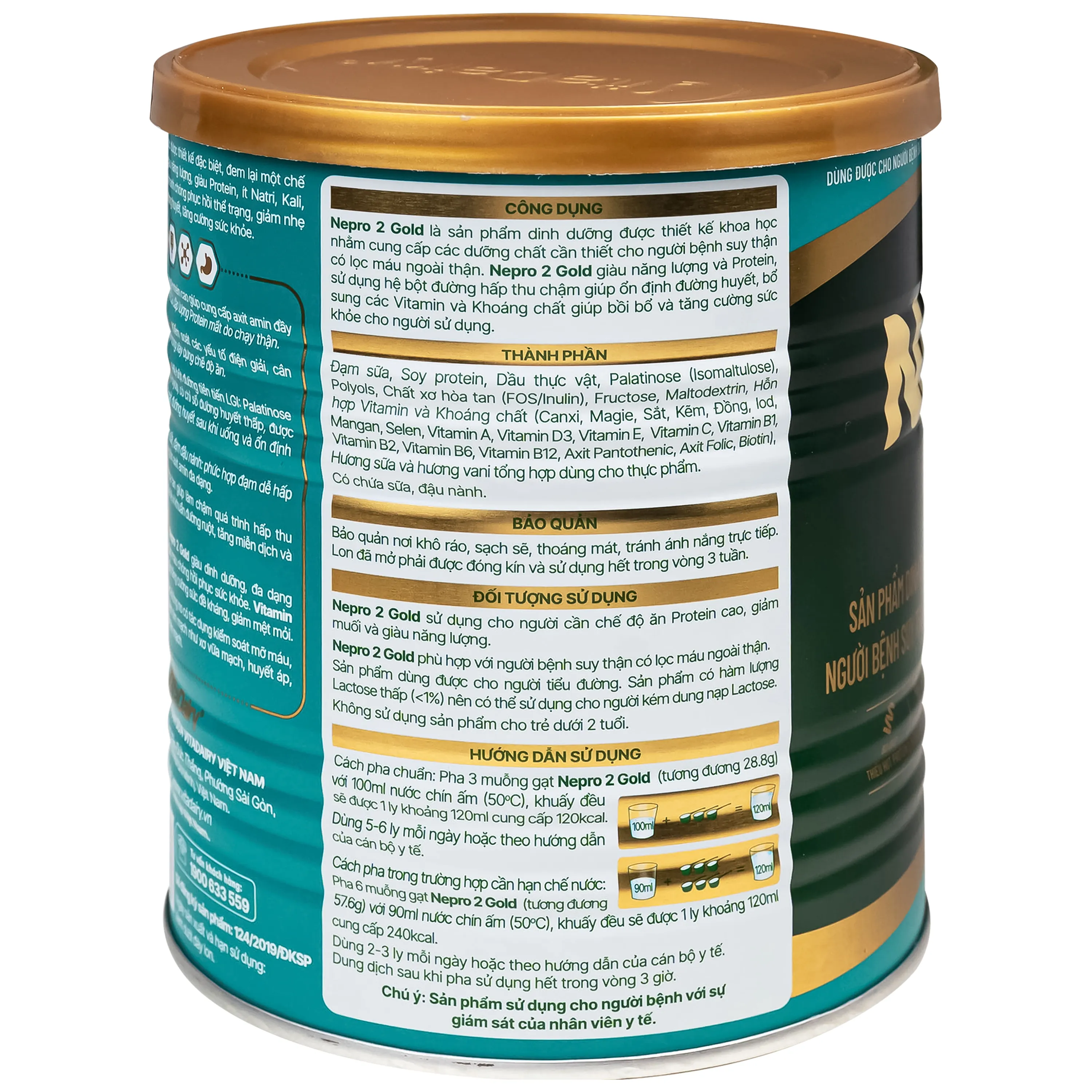 SỮA BỔ SUNG DINH DƯỠNG CHO NGƯỜI BỆNH SUY THẬN NEPRO 2 GOLD VITADAIRY 400G 7