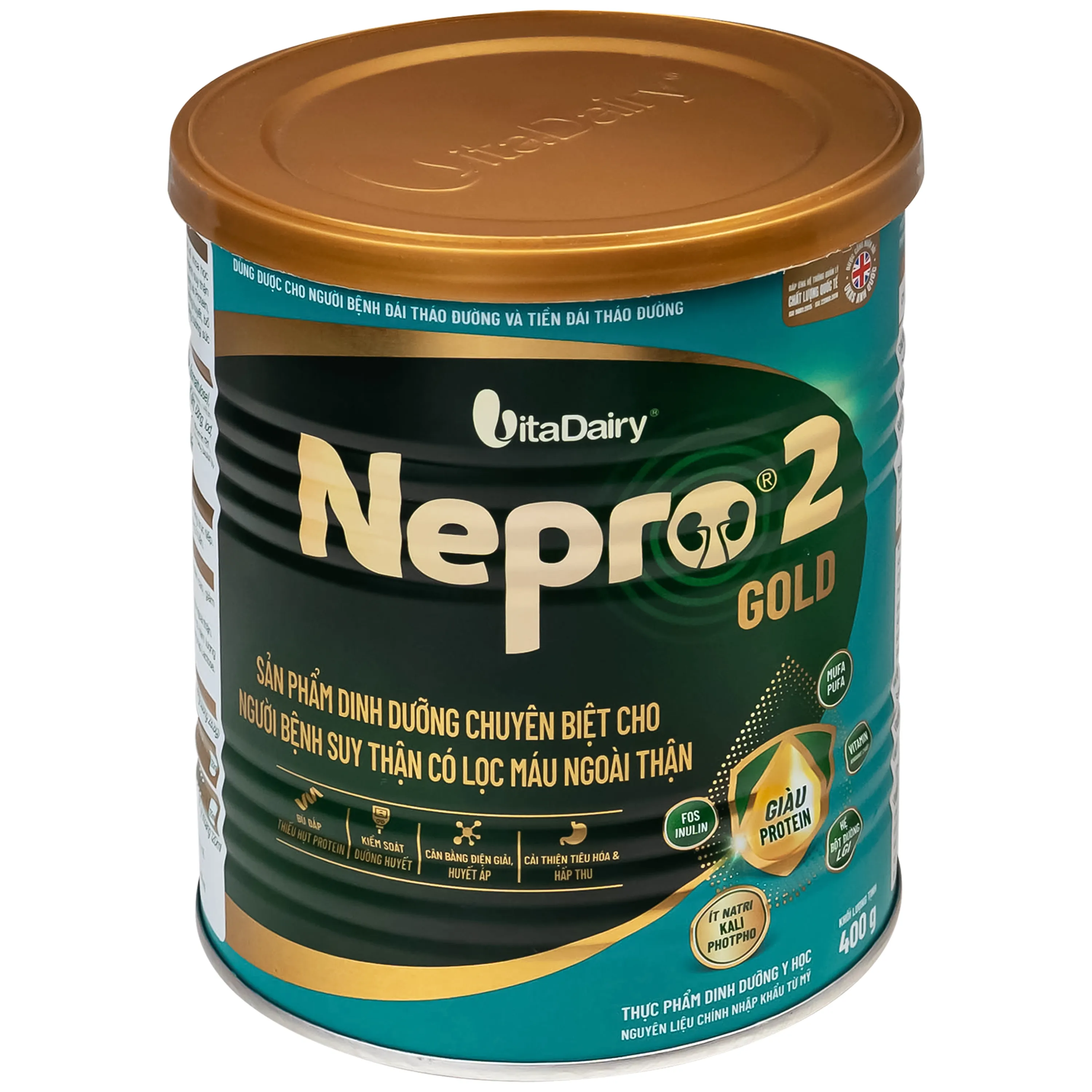 SỮA BỔ SUNG DINH DƯỠNG CHO NGƯỜI BỆNH SUY THẬN NEPRO 2 GOLD VITADAIRY 400G 8