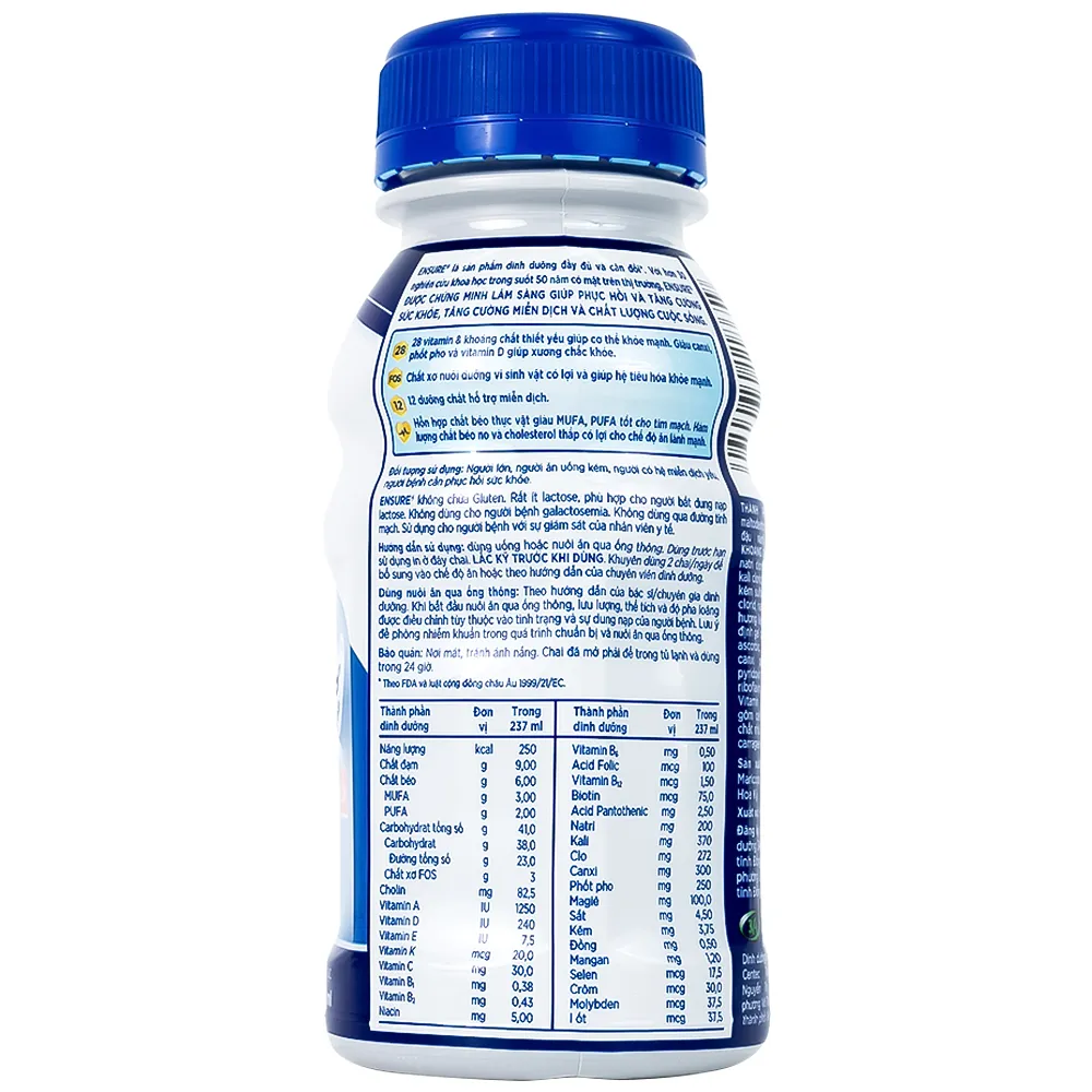 SỮA BỔ SUNG DINH DƯỠNG ENSURE VANI ABBOTT 24 CHAI X 237ML 3
