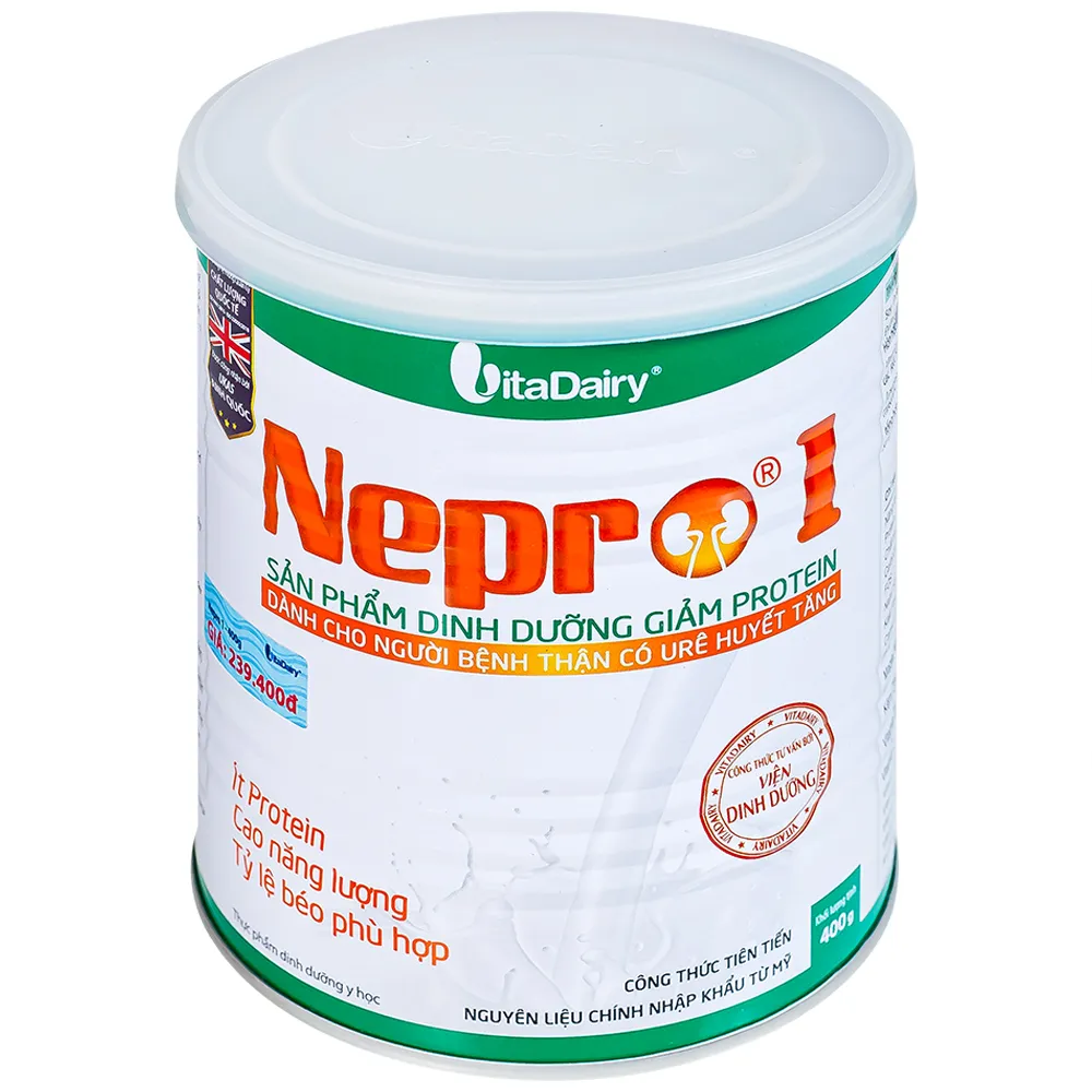 SỮA BỔ SUNG DINH DƯỠNG GIẢM PROTEIN CHO NGƯỜI BỆNH THẬN NEPRO 1 VITADAIRY 400G