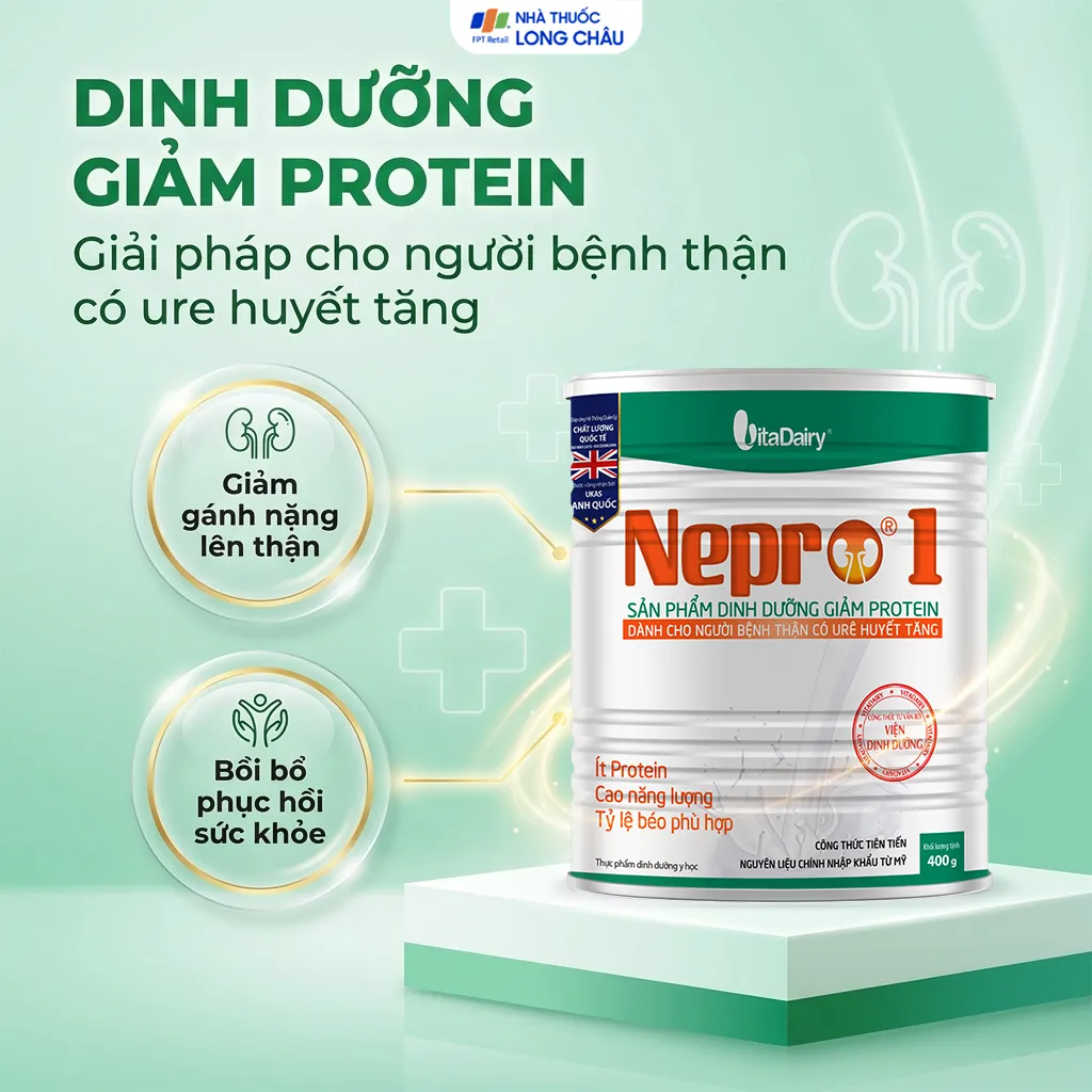 SỮA BỔ SUNG DINH DƯỠNG GIẢM PROTEIN CHO NGƯỜI BỆNH THẬN NEPRO 1 VITADAIRY 400G 2