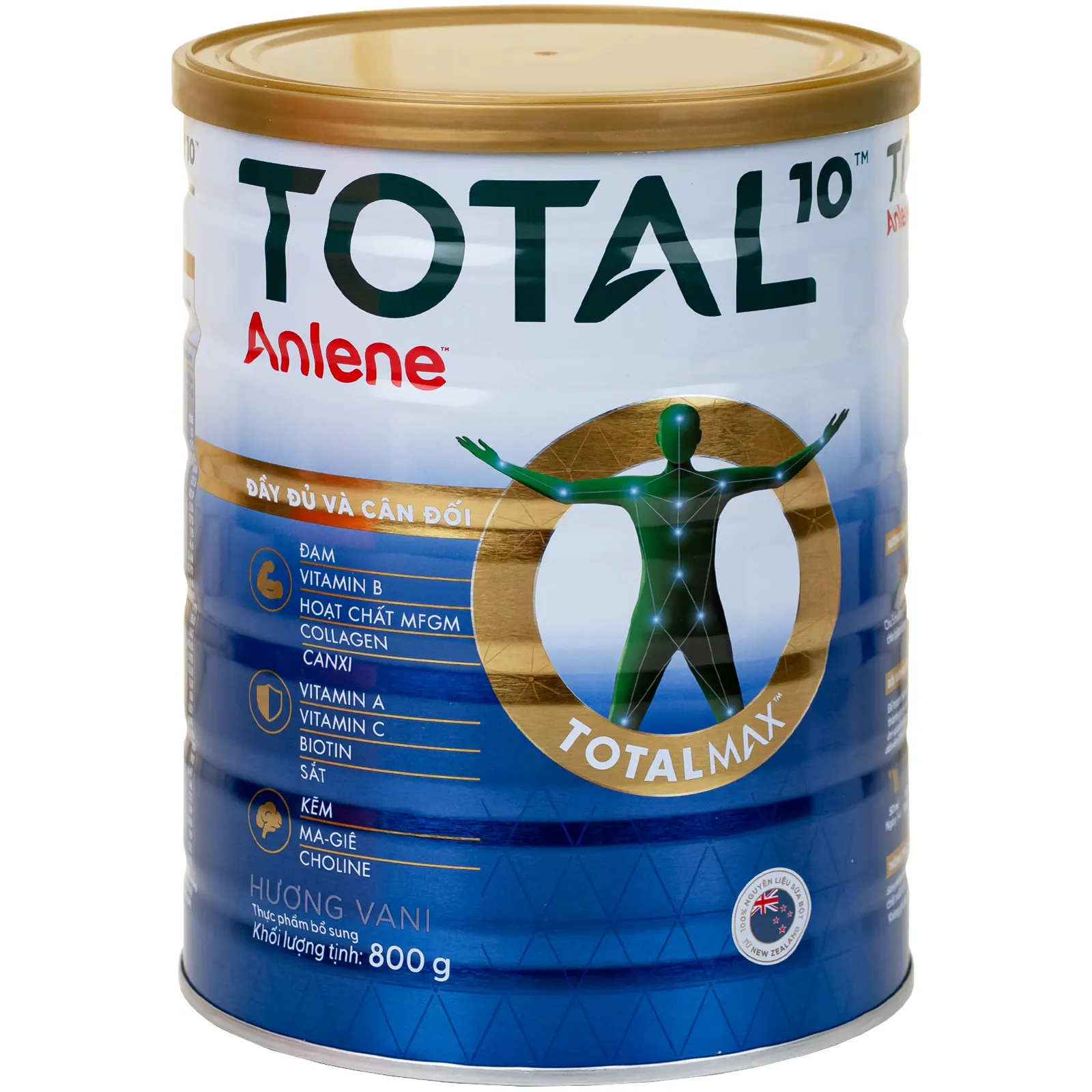 SỮA BỔ SUNG HỆ DƯỠNG CHẤT ANLENE TOTAL 10 HƯƠNG VANI 800G