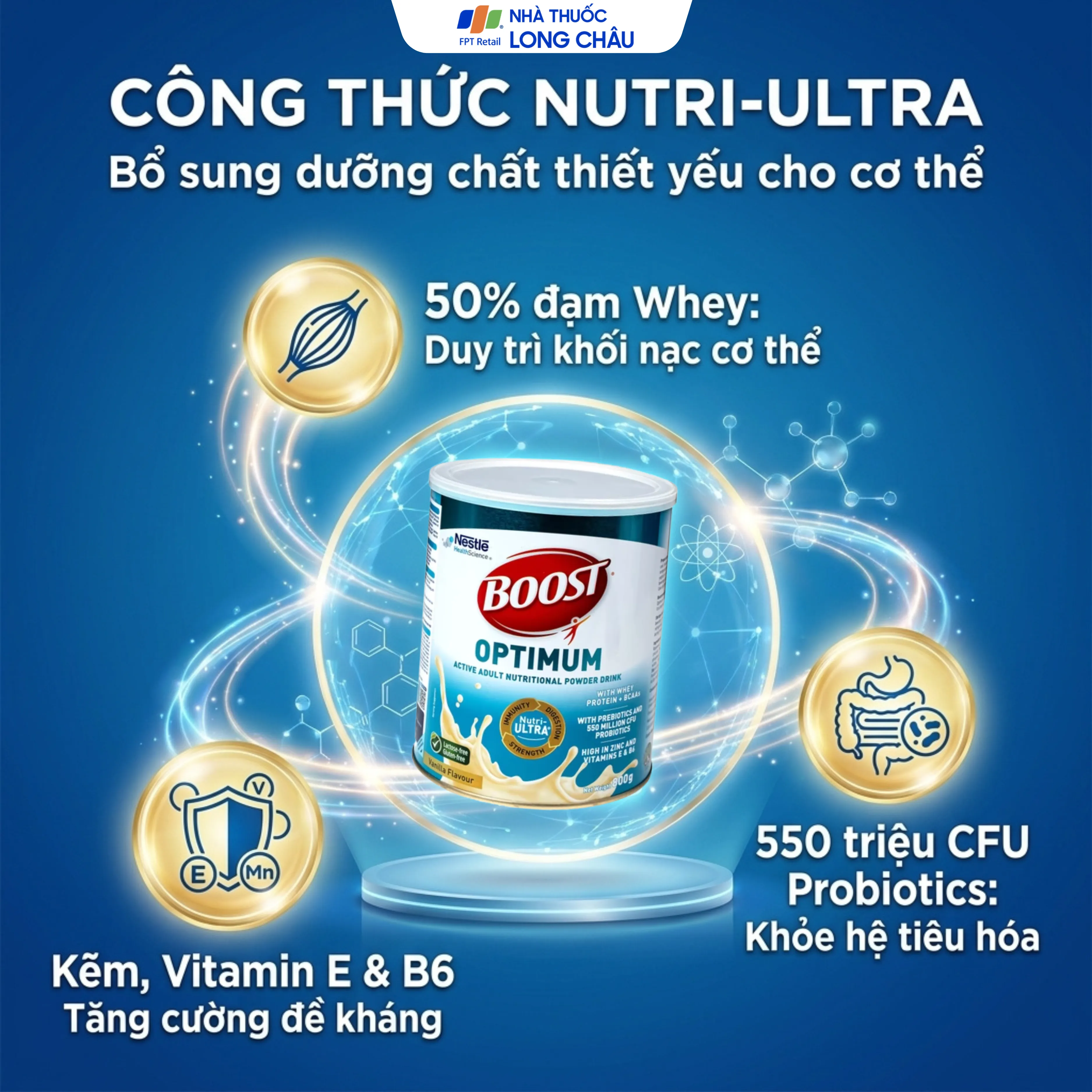 SỮA BỔ SUNG VITAMIN KHOÁNG CHẤT BOOST OPTIMUM NESTLÉ 800G 3