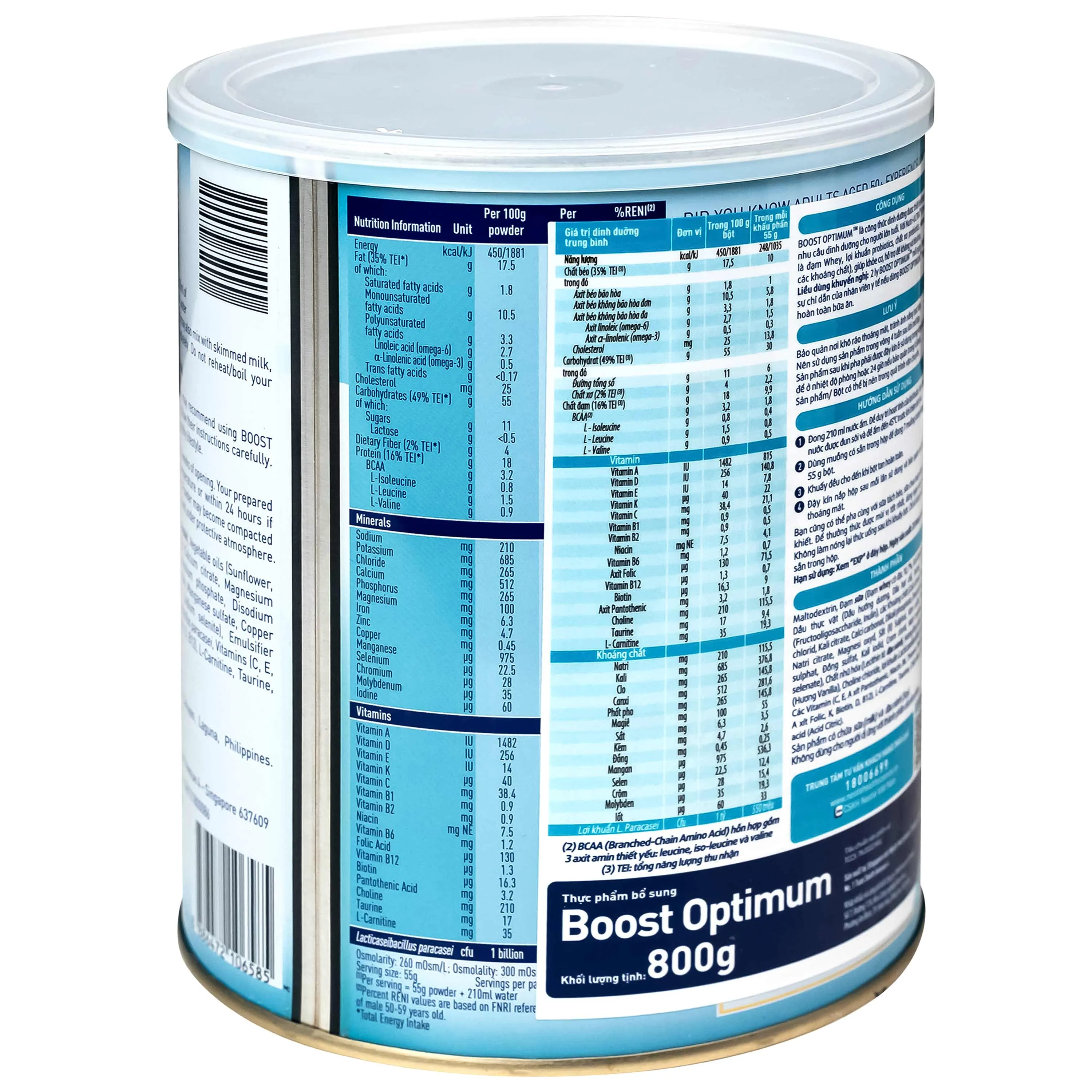 SỮA BỔ SUNG VITAMIN KHOÁNG CHẤT BOOST OPTIMUM NESTLÉ 800G 7