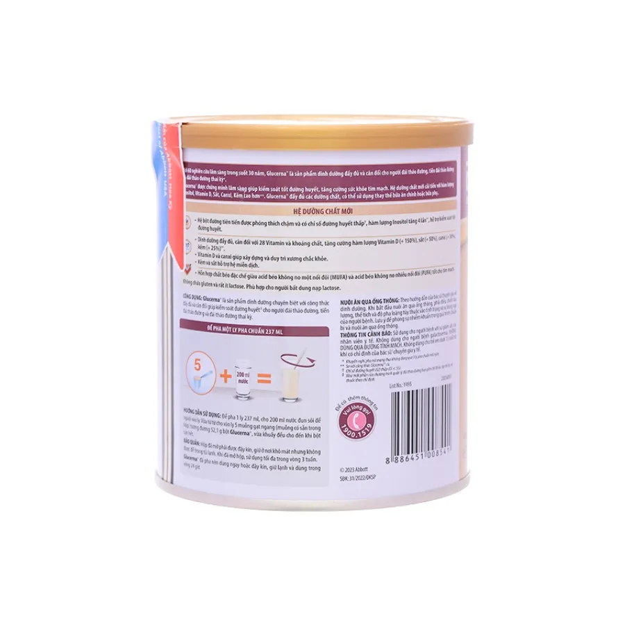 Sữa bột Abbott Glucerna bổ sung vitamin, khoáng chất cho người tiểu đường (800g) 2