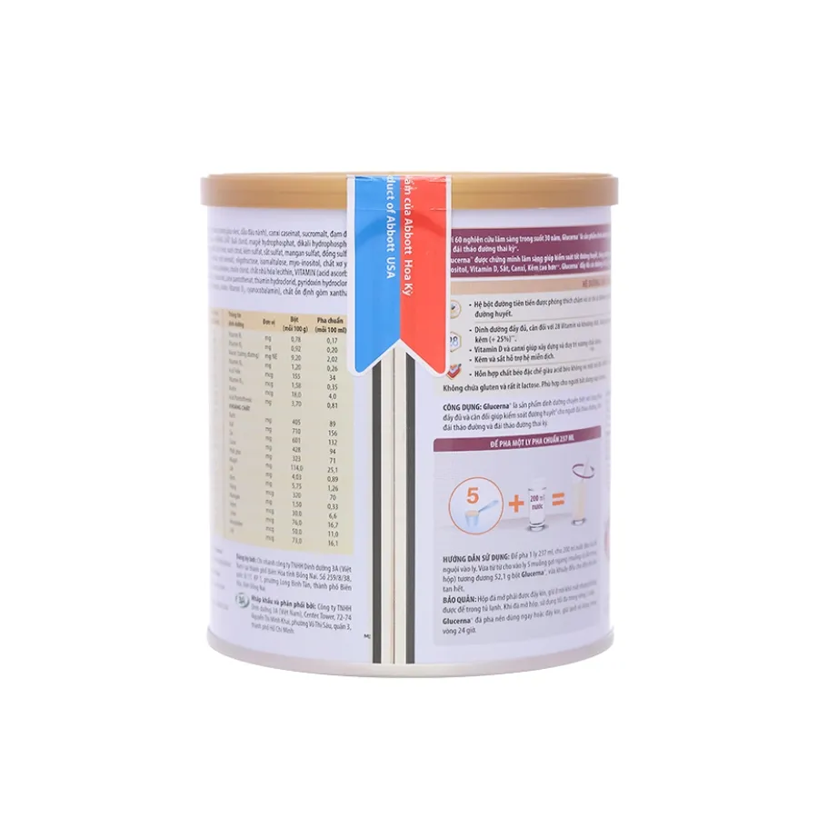 Sữa bột Abbott Glucerna bổ sung vitamin, khoáng chất cho người tiểu đường (800g) 4
