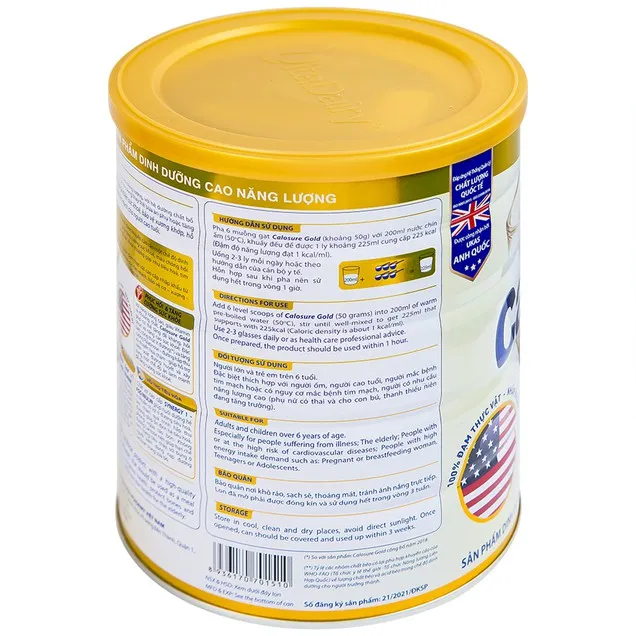 Sữa bột CaloSure gold Vitadairy ít đường, tăng cường sức khỏe tim mạch, hồi phục sức khỏe (400g) 3