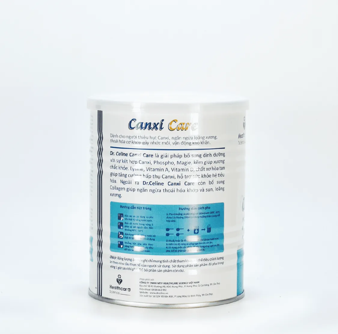 Sữa Bột Dr. Celine Canxi Care Giúp Tăng Cường Hấp Thụ Canxi, Hỗ Trợ Hệ Tiêu Hóa (Hộp 400 Gram) 2